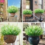 8 bundels , lavendel, outdoor, kunstbloemen, zoals echt weerbestendig, uv-bestendig, struiken, namaakbloemen, kunstbloemen, kunstbalkonplanten, decoratie voor tafel, raam,