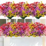 10 Stuks voor Buiten, 5 Kleuren, UV-Bestendige , Weerbestendig, Bloemenarrangement voor Tuin, Balkon, Raam, Huis, Feestdecoratie