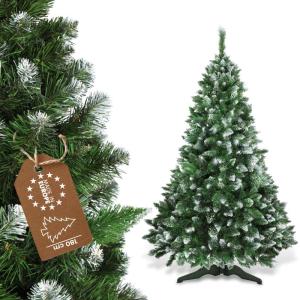Kunstkerstboom, 180 cm, Made in EU, realistische kerstboom van pvc-folie, natuurgetrouwe kerstboom, kunstdennenboom met stevige plastic standaard, kunstdennen, Emma, 180 cm