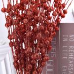 150 Stück Künstliche Weihnachtsbeeren-Picks, Glitzernde Beerenzweige für Winter, Weihnachten, Küche, Party, Tafelaufsatz, Blumendekoration (6)