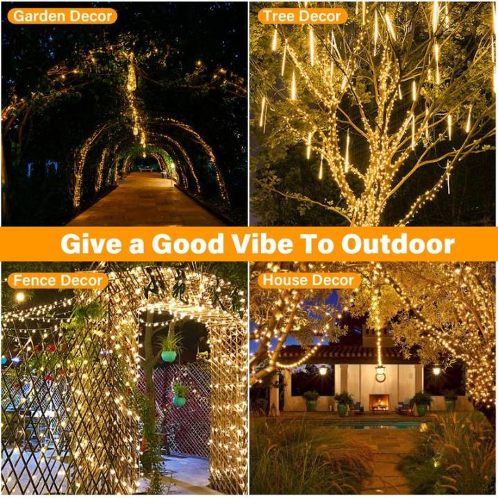 Fairy Lights voor buiten, 30 m, 300 leds, voor binnen en buiten, kerstboom, 8 modi, IP44 waterdicht, met timer, voor Kerstmis, binnen, buiten, tuin, feest