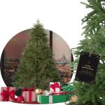 Künstlicher Weihnachtsbaum Tannenbaum, 100% Neue PE Christbaum, 210cm Tannenbaum mit 1100 Kuppe Spitzer Weihnachtsbäume mit Metallstand Weihnachtsdeko