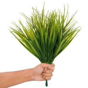 6 Pak Artificieel Plastic Tarwegras Planten – Realistisch Nep Binnen/Buiten Groene Bosjes Voor Huis, Kantoor, Tuin & Keuken – Hangbosjes Voor Huwelijk, Tafel Decor en Veranda