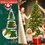 Dichter Premium Künstlicher Weihnachtsbaum 210 cm mit Beleuchtung – Lebensechter Tannenbaum aus PVC+PE-Mix, mit Metallständer, Perfekter Christbaum für Festliche Dekoration