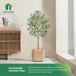 Kunstmatige olijfboom plant 120 cm nep vormgesneden zijden boom, perfecte in pot voor binnen en buiten