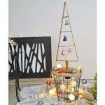 Weihnachtsbaum aus Metall Christbaum Tannenbaum Deko Baum Kunstbaum Loft Schwarz Weiß Gold (Gold, 85cm)