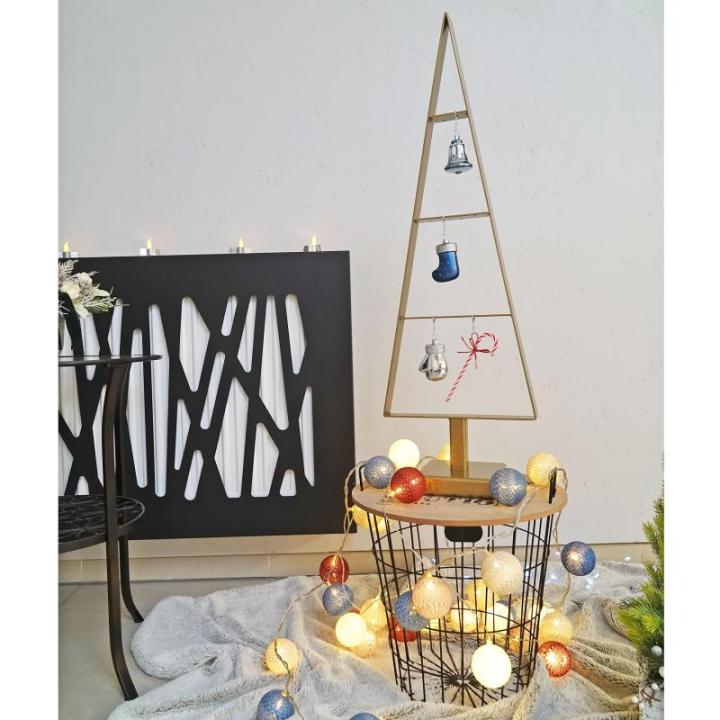 Weihnachtsbaum aus Metall Christbaum Tannenbaum Deko Baum Kunstbaum Loft Schwarz Weiß Gold (Gold, 85cm)