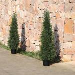 Kunstplant ceder 120 cm in pot, coniferen kunstmatig outdoor UV beschermd voor huis woonkamer tuin veranda decoratie (2 stuks)