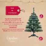 Realistische Kunstmatige Kerstboom Fir Xmas Tree | Afmeting: 120 cm | Feestdagdecor | Diepgroene Dichte Takken Stabiele Stand | Binnen & Buiten