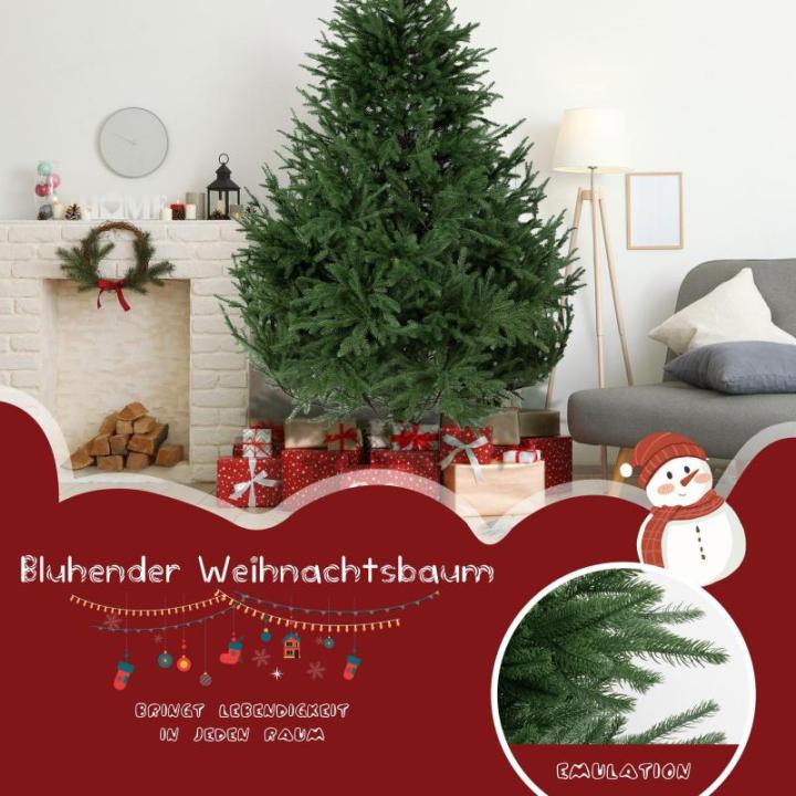 Künstlicher Weihnachtsbaum Christbaum, Tannenbaum mit Metallstand, automatisch, Premium PE, 210cm mit 960 Spitzen, Weihnachtsdeko Geschenk für Frau, Kinder, Familie