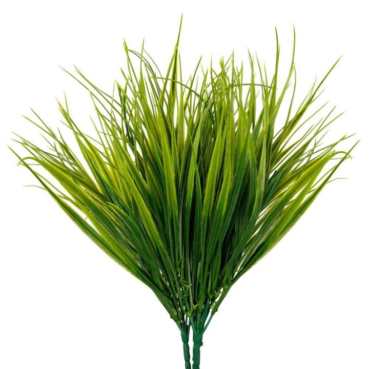 6 Pak Artificieel Plastic Tarwegras Planten – Realistisch Nep Binnen/Buiten Groene Bosjes Voor Huis, Kantoor, Tuin & Keuken – Hangbosjes Voor Huwelijk, Tafel Decor en Veranda