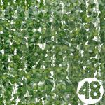 48 stuks kunstklimop, hangende slinger, klimopslinger, kunstplant slinger, kunstplant slinger, nep-klimop voor bruiloft, keuken, tuin, feest, wanddecoratie
