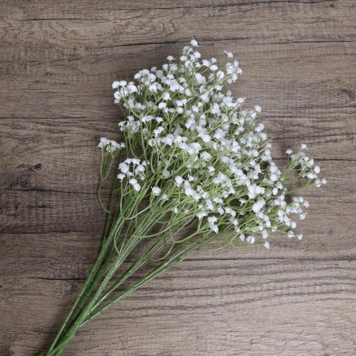 Gypsophila , 7 stuks, wit, Gypsophila, , kunstplanten, doe-het-zelf voor bruiloft, bruidsboeket, bloemstuk, hotel, woonkamer, feestdecoratie