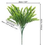 Plastic Artificiele Faux Hang Krul Varens Planten (6pak) – Buiten/Binnen Nep Groene Varens Voor Huis, Tuin, Muur Mand, Bosjes/Struiken, Huwelijks Guirlande en Kantoor Decor