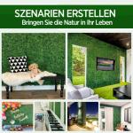 12 stuks kunstklimop voor de tuin, inkijkbescherming, 60 x 40 cm, wand met schaduwnet, kunstmatige heg, klimop, inkijkbescherming, uv-bescherming, voor balkon, tuinheggen