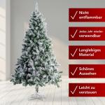 Claus Premium kunstkerstboom, 180 cm, hoogwaardige kunstkerstboom met metalen standaard, natuurgetrouwe sneeuwlook