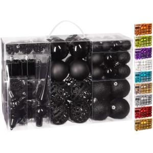 Set met boompiek, 101-delig, kerstboomversiering