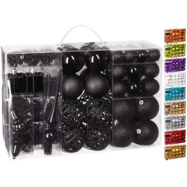 Set met boompiek, 101-delig, kerstboomversiering