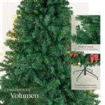 Kunstkerstboom, dichte dennenboom, kunstkerstboom, flexibel buigbaar, incl. stalen boomstandaard, kerstboom als kerstdecoratie, groen - 210 cm, 1106 naalden