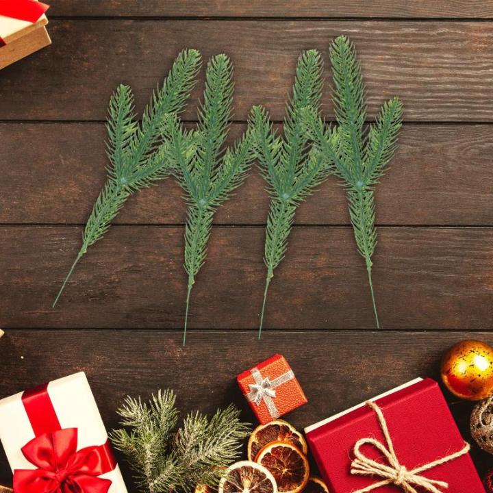25 stuks kunstdennentakken, groene planten, dennennaalden, kunstmatige dennentakken, knutselaccessoires voor slinger, krans, kerstversiering en woontuindecoratie