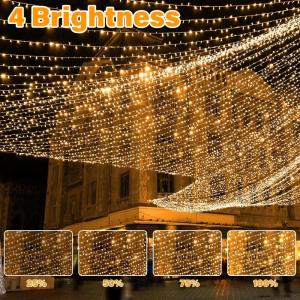 Fairy Lights voor buiten, 30 m, 300 leds, voor binnen en buiten, kerstboom, 8 modi, IP44 waterdicht, met timer, voor Kerstmis, binnen, buiten, tuin, feest