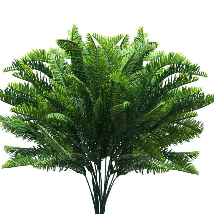 Plastic Artificiele Faux Hang Krul Varens Planten (6pak) – Buiten/Binnen Nep Groene Varens Voor Huis, Tuin, Muur Mand, Bosjes/Struiken, Huwelijks Guirlande en Kantoor Decor