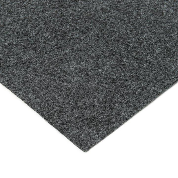 Pemba Kunstgras, donkergrijs, hoogte: 6 mm, kunstgrastapijt met noppen, weerbestendig, sneldrogend, outdoor, balkon, terras en tuin, 100 x 210 cm