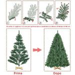 Kunstkerstboom, 183 cm, met 903 takken, moeilijk ontvlambaar, pvc-kerstboom, kunstboom incl. metalen standaard met houtnerf sparrenhout, groen