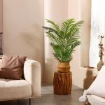 Areca Kunstpalm, 120 cm, in pot, kunstplant, tropisch, Hawaï, groen, voor slaapkamer, kantoor, tuin, bruiloft, party, decoratie (1 stuks)