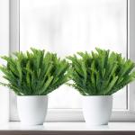 Plastic Artificiele Faux Hang Krul Varens Planten (6pak) – Buiten/Binnen Nep Groene Varens Voor Huis, Tuin, Muur Mand, Bosjes/Struiken, Huwelijks Guirlande en Kantoor Decor