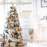 Kunstkerstboom 180 cm met 588 punten, dennenboom kunstmatig edelspar snel op te bouwen incl. kerstboomstandaard, kerstdecoratie - sneeuw 1,8 m