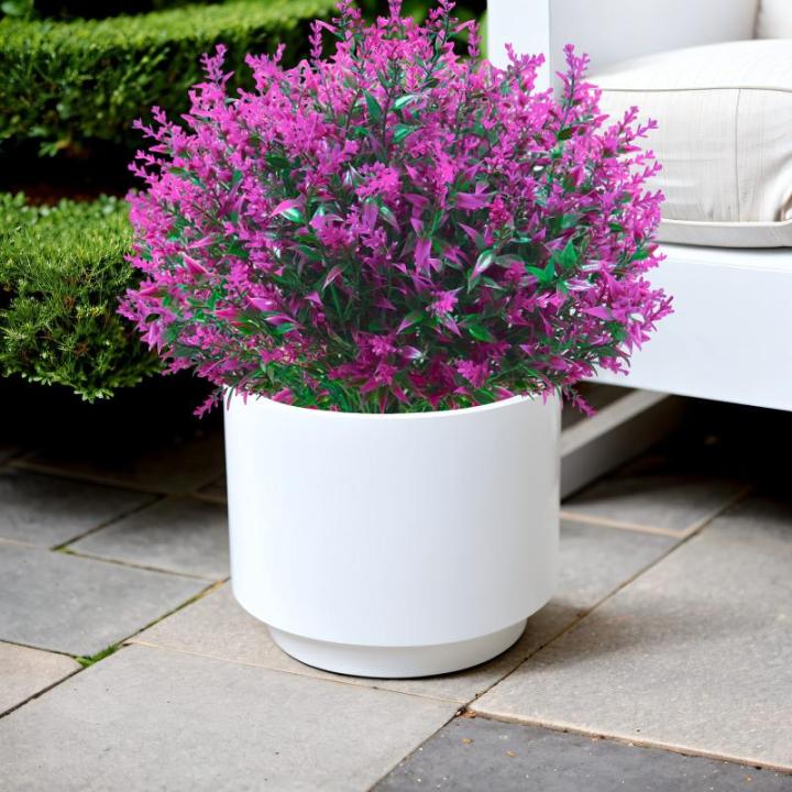 voor buiten, 12 bundels lavendel, , weerbestendige balkonplanten, kunstplanten, struiken voor buiten, binnen, balkon, balkonbak, bloembak, fuchsia