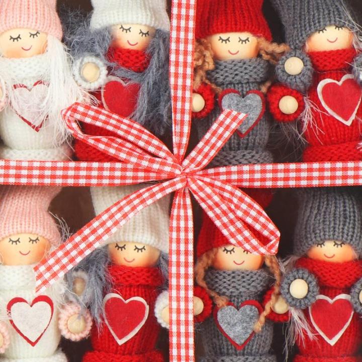 12x premium kerstboom engelen - kerstboomversieringen - sprookjesfiguur - Zweeds-Scandinavische decoratieve trollen