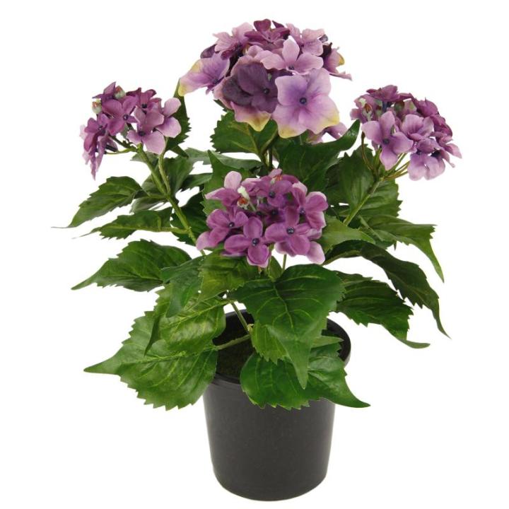 Kunstmatige realistische bloem hortensia in pot hortensia struik plant balkonplant struik bloemen kunstplant decoratie terrasdecoratie balkonplant potplant bruiloft