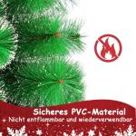 Kunstkerstboom, 150 cm, groene dennennaalden met sneeuweffect, kerstboom met 150 takken, snel op te bouwen klapsysteem, metalen standaard, kerstdecoratie