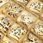 48-delige kerstboomversiering houten et - Kerstboomversieringen voor het versieren van de kerstboom - Kerstboomversieringen (sneeuwman)