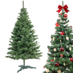 Realistische Kunstmatige Kerstboom Fir Xmas Tree | Afmetingen: 220 cm | Opvouwbare Vakantie Decor | Diepgroene Dichte Takken Stabiele Stand | Binnen & Buiten