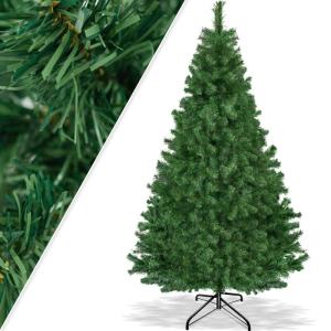 Kunstkerstboom, 120 cm met 216 takken, dennenboom, kunstmatig edelspar, snelle montage, incl. kerstboomstandaard, kerstdecoratie, groen, 1,2 m