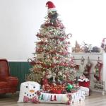 60 mm/2,36 inch onbreekbare doorzichtige plastic kerstbal ornamenten set met glitter schilderij, transparant, doorschijnend, kristallen , kerstboomdecoraties (30 tellingen, rood)