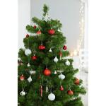 Set van 29 - kerstversiering rood zilver wit om op te hangen - kunststof kerstboomversiering
