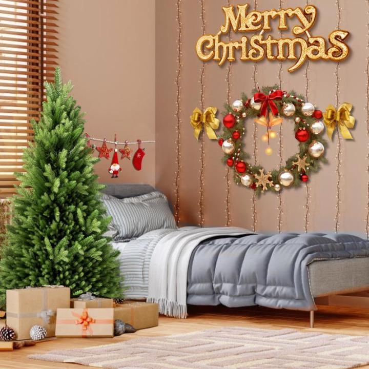 Künstlicher Weihnachtsbaum mit Holz Ständer,Tannenbaum Künstlich mit Beleuchtung,Künstliche Weihnachtsbäume mit 950 Zweigen und 300 Warm LED Licht,für Weihnachts Dekor Innen-