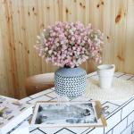 12 stuks Gypsophila-, boeket, bloemstukken voor decoratie (roze)