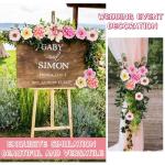 34 stuks om te knutselen, roze kleine bloemkoppen, 4 ~ 7 cm, mini , bloemhoofdjes, decoratie, zijden bloemen, , bloemendecoratie, rozen, hortensia's voor