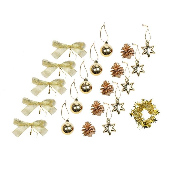 Kunstkerstboom, 75 cm, kerstboom, decoratieve boom, verlicht en gedecoreerd