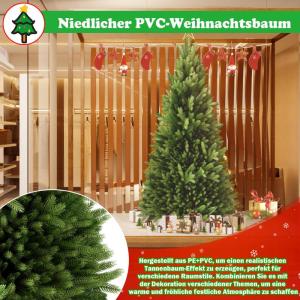 Kunstkerstboom van 150 cm met 241 groene pvc-punten en 259 groene PE-punten, dennenboom met houten standaard, voor Kerstmis, Halloween, bruiloft, feest (zonder sneeuweffect)