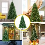 Kunstkerstboom, 150 cm (diameter ca. 75 cm), 420 takken, vlamvertragend, pvc-dennenboom, kerstboom met snel opbouwsysteem, inclusief kerstboomstandaard, eenvoudige montage, groen