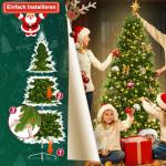 Kunstkerstboom van 210 cm met 350 RGB ledverlichting, premium dennenboom, kunstkerstboom van kunstkerstboom van PE en pvc, met metalen standaard, 1060 takpunten, snel op te bouwen 