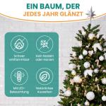 Künstlicher Tannenbaum 120 cm mit Beleuchtung 110 LED warmweiß Weihnachtsbaum Christbaum