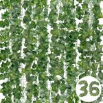 36 stuks hangende klimopslinger, klimopslinger, kunstplant slinger, kunstplant slinger, nep-klimop voor bruiloft, keuken, tuin, feest, wanddecoratie