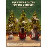 Kunstkerstboom [100% spuitgiet] - natuurgetrouwe dennenboom met stabiele punt | Premium Nordmann-spar incl. FSC-gecertificeerde houten standaard en scheurbestendige tas 210 cm